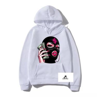 Imagem de Moletom Canguru Feminino Estampa Streewear Gangster Blusa frio - macol