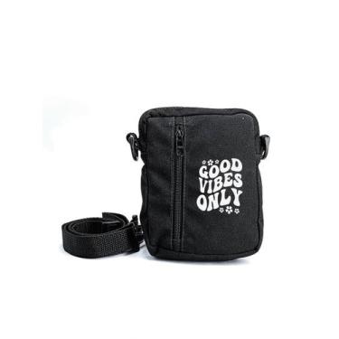Imagem de Shoulder Bag Bolso Vertical Good Vibes Only Transversal Unisex Mini Ma