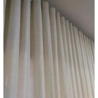 Imagem de Cortina Para Trilho Wave Linho Forrada 7,00x2,60 - Salvatex Confecções