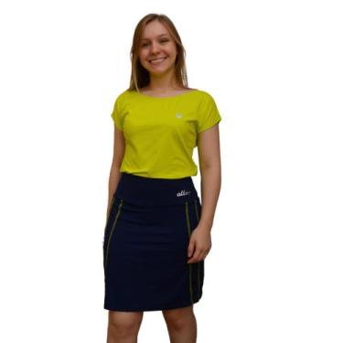 Imagem de Conjunto Short Saia + Blusa Dryfit Moda Fitness Modesta Evangélica Pol