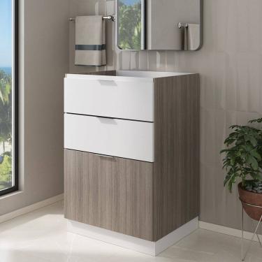 Imagem de Gabinete para Banheiro com Base Blu 60cm sem Lavatório Grigio