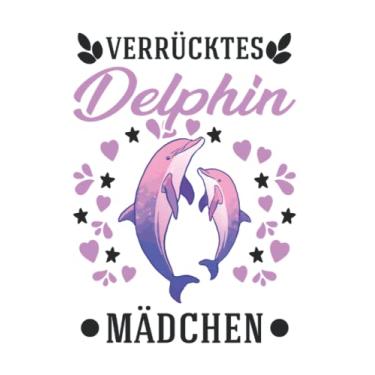 Imagem de Delphin Notizbuch: Verrücktes Delphin Mädchen Delfin / 6x9 Zoll / 120 karierte Seiten Seiten
