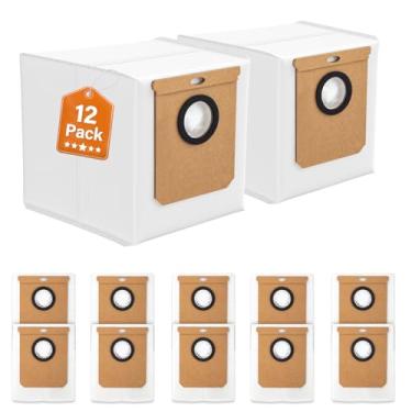 Imagem de Ucoolbe Pacote com 12 Sacos de Pó de Substituição para Aspirador de Pó Série Eufy L60/L50, Estação de Autoesvaziamento, Filtragem de Pó Eficaz para Peça de Reposição Eufy