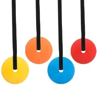Imagem de Hisptgo 4 Peças de Alvo de Futebol com Fitas Ajustáveis, Equipamento de Treinamento de Futebol de Prática de Tiro Colorido para Beisebol, Futebol Americano, Lacrosse E Hóquei