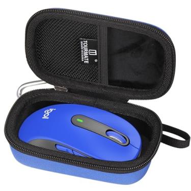 Imagem de Tourmate Estojo rígido de armazenamento para mouse sem fio Logitech Signature M650 L tamanho completo, mouse sem fio, apenas capa (Oxford, azul)