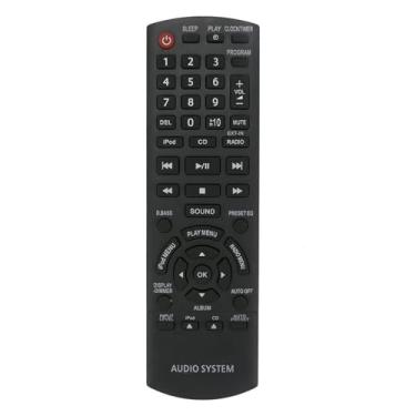 Imagem de Controle remoto de substituição N2QAYB000641 compatível com sistema estéreo compacto Panasonic CD Player SC-HC20 SC-HC35 SC-HC37 SC-HC27 N2QAYB000643