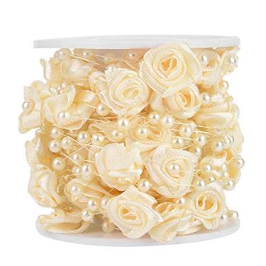 Imagem de Rose Pearl Garland St DIY W Decoração 0m e - Artificial Pearl Beads Wire St para W Party Decor, Pearl Bead St para Fixação e Decoração de Casa (Acouto0mpi3uh2t7-02)