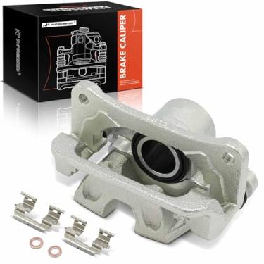 Imagem de A-Premium Conjunto de pinça de freio a disco com suporte compatível com Hyundai Genesis 2012-2016 Genesis G80 2017-2018 Kia K900 2016-2017 Lado do motorista traseiro esquerdo