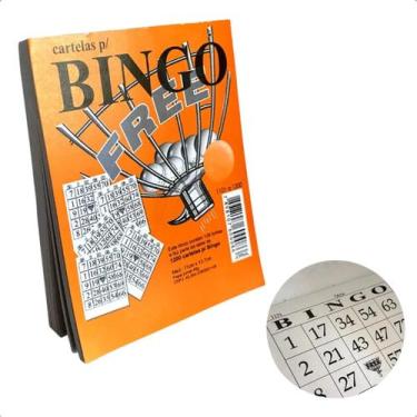 Imagem de Kit 5 Blocos Cartela de Bingo para Festa e Eventos 10x11cm Free
