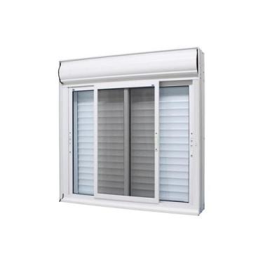Imagem de Janela c/ Persiana Integrada Alumínio Branco Automatizada Caribe Max 1