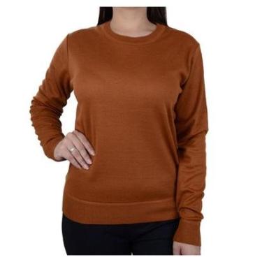 Imagem de Blusa Feminina Facinelli By Mooncity Tricot Café - 651039-Feminino