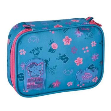 Imagem de Estojo Box Escolar Juvenil Tsum Tsum Stitch - Clio, Azul