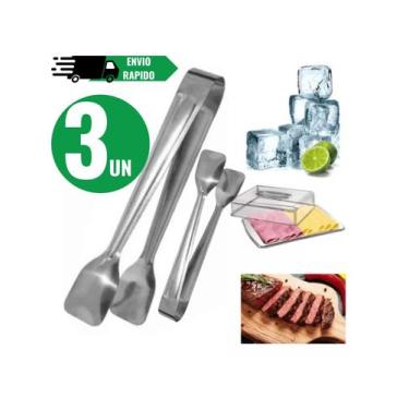 Imagem de KIT 3 Pegador Universal Para Salada, Frios, Doce, Gelo, Carnes Em Aço 