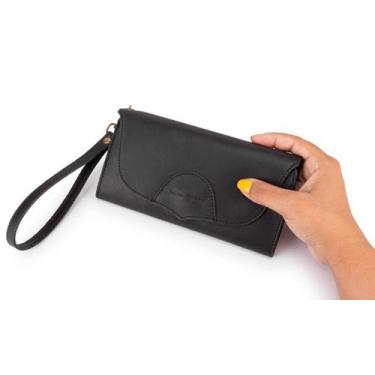 Imagem de Porta Celular Carteira Feminina Couro Legítimo Rústica - Ello Griff, Ú