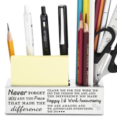 Imagem de CWGOTC Presentes de aniversário de trabalho de 1 ano, agradecimento, agradecimento, feliz aniversário de trabalho, presente de decoração para colega de trabalho, gerente, professor, mentor, suporte de