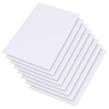 Imagem de AHANDMAKER 8 peças de folhas de plástico de PVC expandido, folha de espuma de PVC branc...