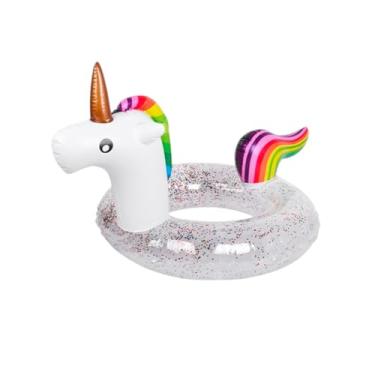 Imagem de AGILINX Boia Inflável Infantil Assento Não Fura Piscina Praia Elefante Verão Água Menino Menina Fralda Boia Infantil Assento Inflável Bebê (UNICORNIO BRANCO)