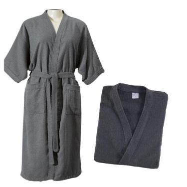 Imagem de Roupão de Banho Feminino e Masculino Felpudo 100% Algodão - Dianneli