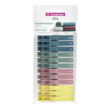Imagem de Kit 12 Prendedores Para Roupas Pregadores Plástico Sanremo, Oba