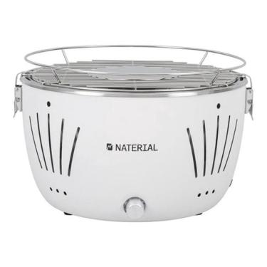 Imagem de Churrasqueira Portátil A Carvão Table Grill Branca Com Bolsa