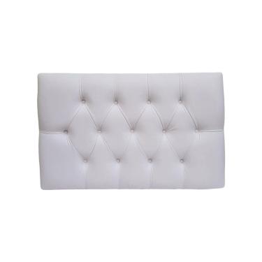 Imagem de Cabeceira Box Shop Paris Solteiro 90cm Painel Em Couro Sintético Branco