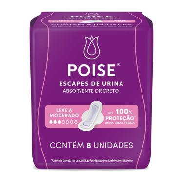 Imagem de Absorvente Discreto Leve a Moderado 8 Unidades POISE