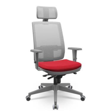 Imagem de Cadeira Brizza Presidente Grafite Vermelho