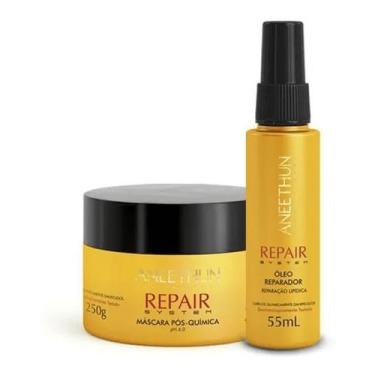 Imagem de Kit Aneethun Pós Química Máscara Repair E Óleo Reparador