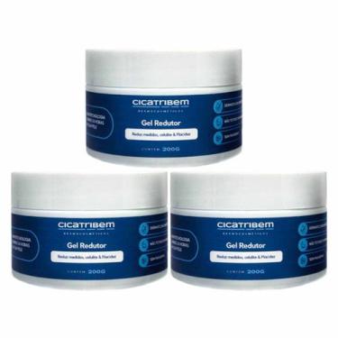 Imagem de Kit 3x Gel Redutor De Medidas Celulite 200g Cicatribem