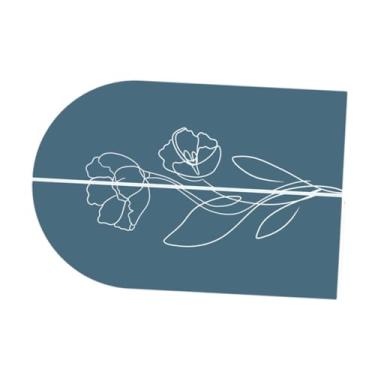 Imagem de Fenteer Arco decalque de parede arco papel de parede quarto crianças porta moderna quarto decoração interno de férias, adesivo de parede boho arco, Azul Verde