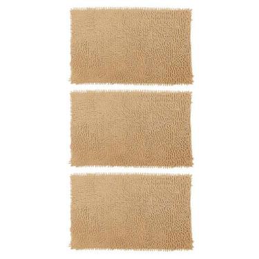 Imagem de Kit 3 Tapetes para Banheiro Bolinha Antiderrapante 38x58cm Microfibra 