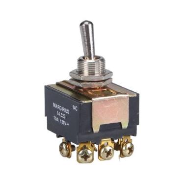 Imagem de Chave 14323 Int. Tripolar 15A Alavanca Metal ON/OFF A1B1P1Q - MarGiriu