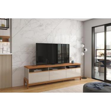 Imagem de Rack Bancada Com Pés Madeira Tv Sala de estar Elegance 2,13 Lukaliam, 