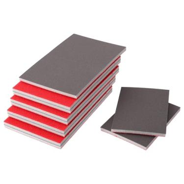 Imagem de TUCKBOLD 20 peças de esponja de lixa fina P1500 de 9,4 x 7,6 cm, laváveis para paredes de drywall de madeira, metal, madeira, pintura automotiva, plástico, faça você mesmo, 0,5 cm