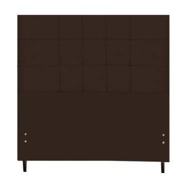 Imagem de Cabeceira Estofada Cama King 195cm Barcelona Suede Marrom