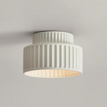 Imagem de Luz do teto da resina do norte e27, lâmpada de teto de montagem em casa com 1 luz, corredor de entrada perto do teto Luzes de teto Restaurante Hotel Decoração Luminária de teto