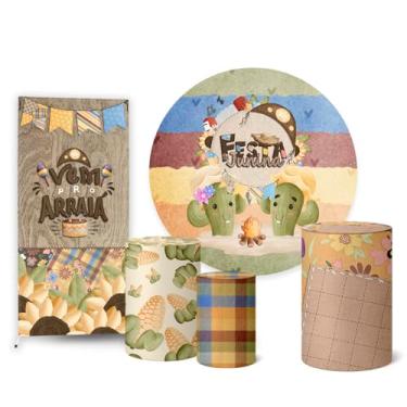 Imagem de Trio Capas Cilindro + Painel Redondo + Lateral Festa Junina (K2FJN0028)