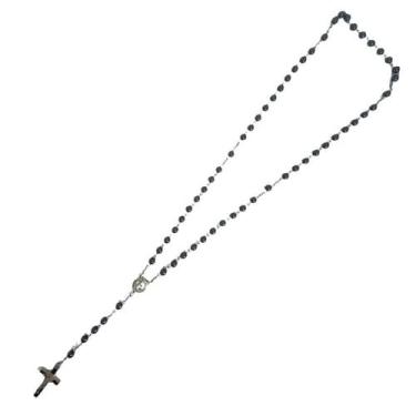 Imagem de Terço Com Crucifixo E Contas De 6 Mm Pedras Naturais 48 Cm - Bialluz P