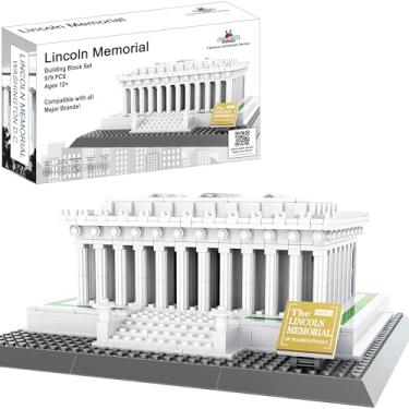 Imagem de Lincoln Memorial Building Block Set (979 Pieces) Washington D.C. Lincoln Memorial Famous Landmark Series - Architecture Model for Kids and Adults