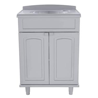 Imagem de Gabinete para Banheiro em Plástico com Lavatório Clássica Astra sem Torneira Cinza