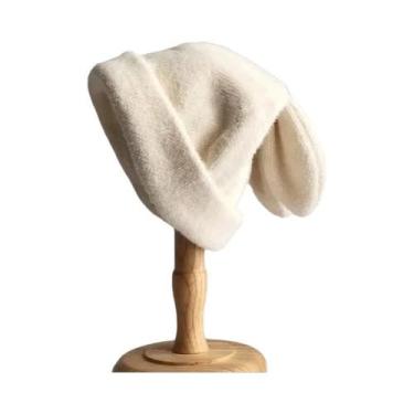 Imagem de Gorro Unissex com Orelhas de Coelho - Quente para Outono/Inverno - Est
