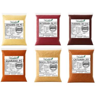 Imagem de Kit Gengibre-Guaraná-Catuaba-Maca Peruana-Beterraba-Farinha de Uva (100grs de Cada)