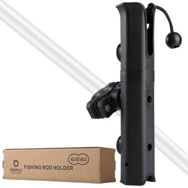 Imagem de VEXPLO Suporte Ajustável Para Vara De Pescar Em Poste Para Bicicleta, Cadeiras De Pesca, Carrinho, Scooter, Motocicleta, Quadriciclo E Carro De Praia, Suporte Para Vara De Pescar Com Braçadeira De Mo