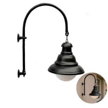 Imagem de Iluminação Externa Arandela Alumínio Luminária com Braço Ipanema - Lum