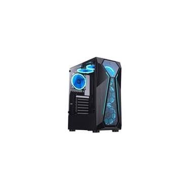 Imagem de Gabinete Gamer Rise Mode X4 Glass, Barra de LED ARGB, Lateral em Vidro Fumê, Preto - RM-X4-04-FB
