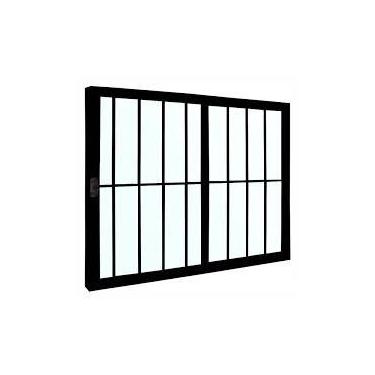 Imagem de Janela 2 Folhas Com Grade Linha 18 - Prover Esquadrias, 120x150, Brilh