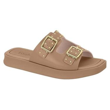 Imagem de Moleca, SANDÁLIA PAPETE SLIDE MOLECA 5506.101 COM AJUSTE EM FIVELA Cor:Nude;Tamanho:39