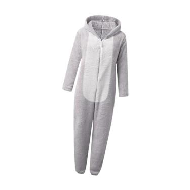 Imagem de simhoa Pijama macacão feminino, macacão feminino, para cosplay, dramatização, Gray L