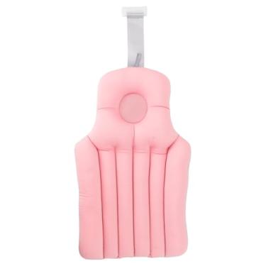 Imagem de Almofada de banho corporal almofada de apoio de apoio de apoio de cabeça ultra macia para adultos para adultos relaxando o tempo de poliestireno para adultos (Rosa)