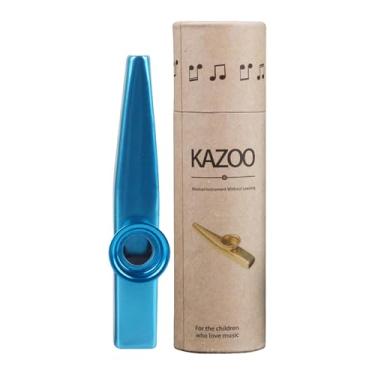 Imagem de Almencla Flauta Kazoo Instrumento Musical Piano Bom Companheiro Presente Portátil Ukulele Profissional Flauta de Boca Brinquedo Amantes da Música Iniciantes, Azul